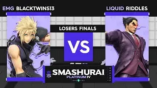 Smashurai Platinum #4 | Blacktwins13 (Cloud) Vs. Riddles (Kazuya) Losers Finals
