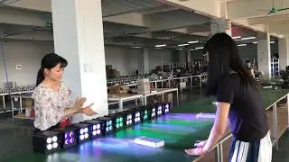 Sound Model test of Wireless 4X18w smart battery powered led par light