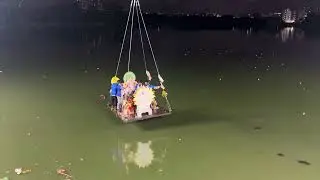 Mini Ganesh Visarjan in Kukatpally Lake || Hyderabad Ganesh Nimajjanam 2025 || Ganesh Festival #2025