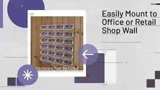 24 Pocket Business Card Rack Display Hanging Wall Mount Clear Acrylic By Marketing Holders