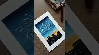 fireworks #art #contentcreator #paintingtutorial #painwithme #gouache #himigouache #artwork #artist