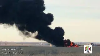 Tank Battery Fire 1500 Block Grants Villa Rd, Near Hays, Kansas 2/11/21