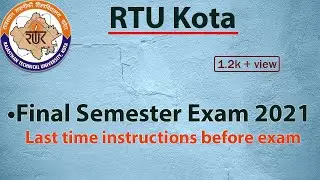 RTU Online Exam Important For all students | RTU Exam Update | RTU Kota