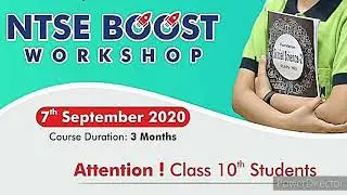 WORKSHOP BY ALLEN FOR CLASS X STUDENT  FOR NTSE STAGE 1