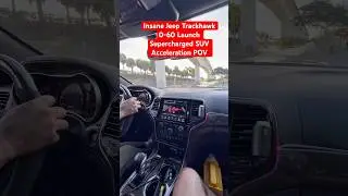 Insane Jeep Trackhawk 0-60 Launch  Supercharged SUV Acceleration POV #jeep #trackhawk