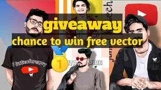vector art giveaway//chance to win free yourself vector//cartoon editing pic giveaway // #giveaway