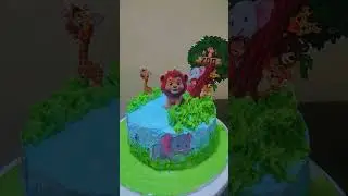 Zoo theme cake #youtubeshorts #shortsfeed
