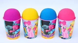 Learn Colors Kinetic Sand Surprise Trolls My Little Ponie Jelly Gummy Finger Family