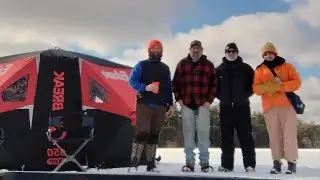  Massachusetts ice fishing with live shiners  