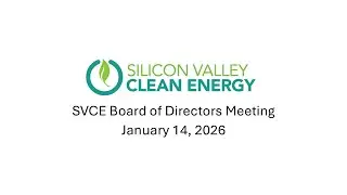 SVCE Board of Directors Meeting, January 14, 2026