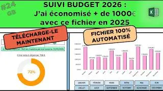 Je te présente mon fichier Excel Budget 2026 100% automatisé — Télécharge-le !