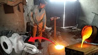 L&T GATE VALVE casting in Foundry | sand casting | molding | inside factory || Handsome skills