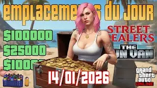 GTA Online - Emplacement des coffres, &eacute;pave, malles, dealers, caches, Gun Van, Tags (14/01/26)