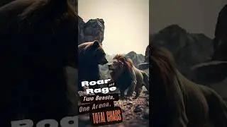 Witness the ferocity as lion and grizzly bear face off!
