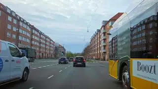 Morning Drive from Skødstrup to Aarhus, Denmark. Margueritrute.