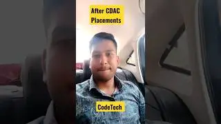 After CDAC Placement #codetechwithvivek #daccourse  #viveksingh #helloworld #codetech #reels #reels