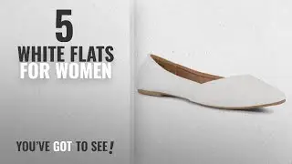 Top 5 White Flats For Women [2018]: Twisted Womens Lindsay Slanted Front Almond Toe Flat - White,