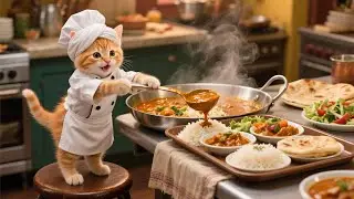 Ginger Kitten Works Hard In A Curry Restaurant To Earn Money For Her Favorite Hairstyle💕