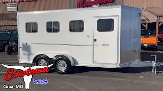 2023 Frontier 3-Horse Thoroughbred Bumper Pull Trailer, 7'6