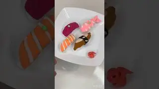 Salmon sushi Tuna sushi Eel sushi Shrimp sushi🍣🍣 #clay #diy