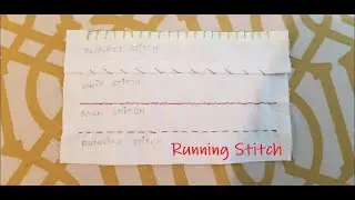 Running Stitch |  4 Easy Basic Hand Sewing Stitches for Kids and Everyone
