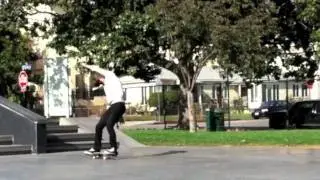 Braydon Szafranski fs tail blunt slide BOARD SNAP at Stoner !!!