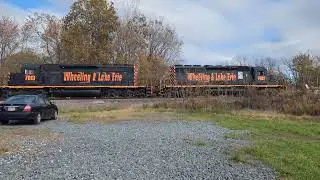 EB CSX Intermodal Followed by EB W&LE Manifest with OPLS Unit Leading