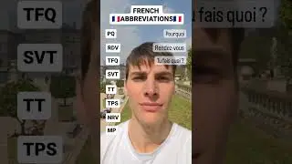 All the most common abbreviations you will have to use if you want to write like a French native😉