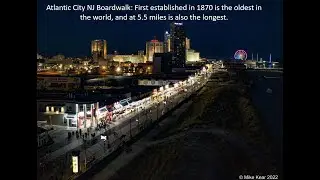 Atlantic City Boardwalk and Steel Pier 4K Drone
