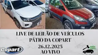 LIVE DE LEIL&Atilde;O DE VE&Iacute;CULOS NO P&Aacute;TIO DA COPART DIA 26.12.25