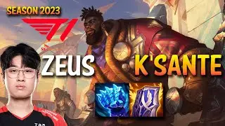 T1 Zeus K'SANTE vs TRYNDAMERE Top - KR Ranked