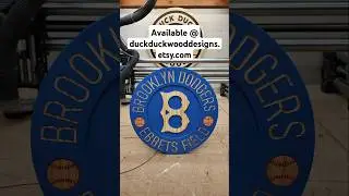 Creating a Brooklyn Dodgers Wall Sign.  #baseball #mlb #brooklyn #duck #wood #make @OnefinityCNC