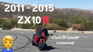 2011 - 2015 ZX10R clutch cover removal