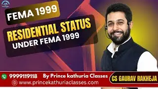Residential status under FEMA 1999