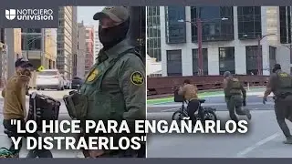 Habla el hombre que escapó en bicicleta de varios agentes de ICE en Chicago: 