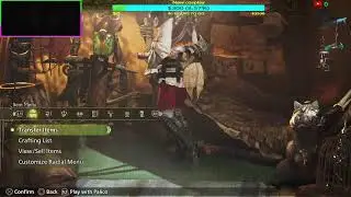 Monster hunter wilds (upgrading Jimmy the bug, my weapon and my armour)