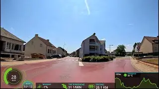 Sunshine Virtual Cycling Workout Germany to France Garmin 4K Video