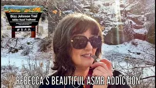 ASMR Crunchy Snow Walk on Mountain trail! (Soft Spoken Version) Nature sounds~Rivers & Bridges