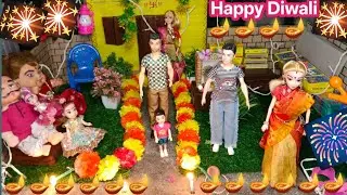 Anus Barbie house epi - 234/ Diwali celebration/ Barbie doll Diwali/ dolls village 