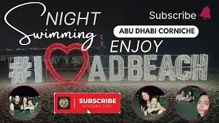 Corniche Abu Dhabi Night swimming | October 11, 2025 #cornicheabudhabi #abudhabi 