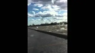 Rough water at the Belle River Pier
