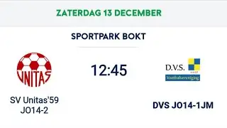 2025-26 p2w7 DVS JO14-1 v SV Unitas '59 JO14-2 Highlights 1-1