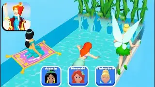 Princess Run 3D 👸🧜&zwj;♀️🧚 NEW PRINCESSES!! All Levels Gameplay Android,ios