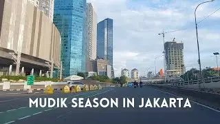 [4K] ASMR Drive Through Empty Jakarta Streets During Lebaran Holiday Season [Driving Jakarta]
