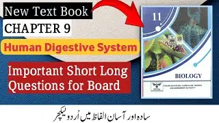 Class 11 Biology Chapter 9 | Human Digestive System | Important Long, Short & MCQs | New Book 2025