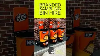 Branded Sampling Bin Hire UK | Mobile Dump Bins for Product Sampling by iMP Experiential