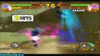 Naruto Ultimate Ninja 3 Butterfly Choji(me) Vs CS2 Sasuke
