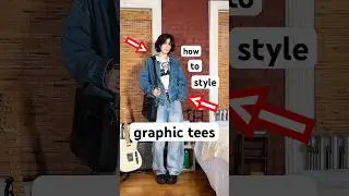 how to wear a graphic t-shirt! (PART 2) 👾🪄 #graphictee #unisexfashion #androgynous #inspo #styling