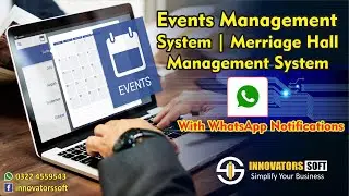 Events Management System | Events Booking Software | Marriage Hall Management Software | Download