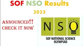 SOF NSO Results 2023 || SOF Result || NSO Result announced 2023 #sof